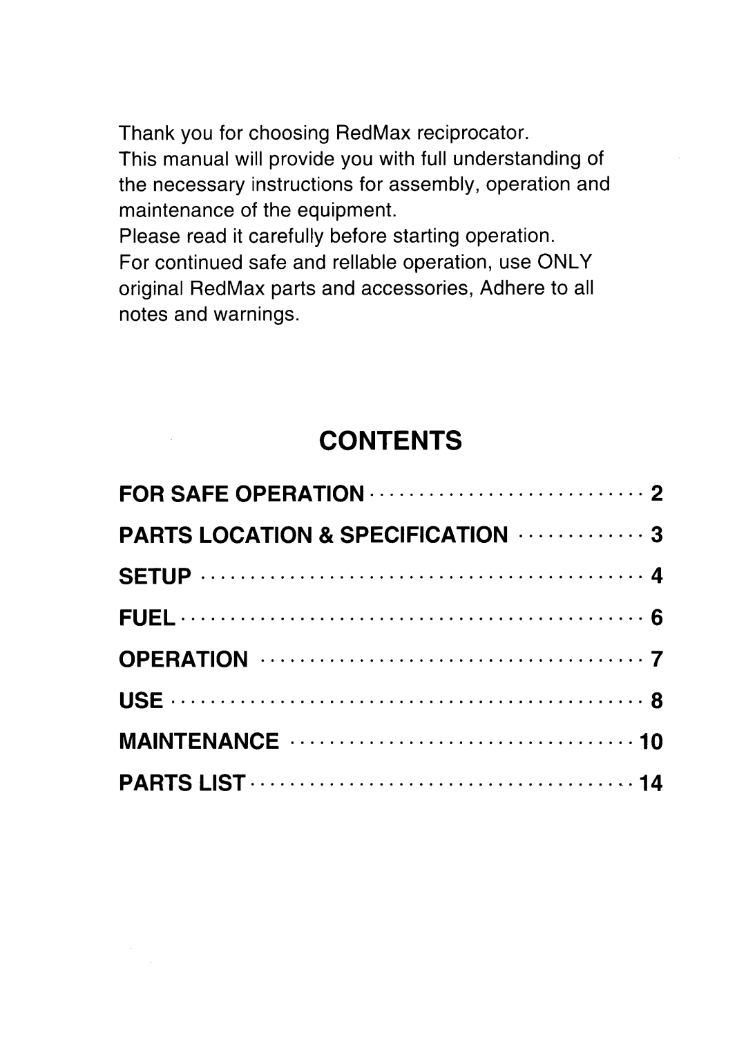 RedMax SGC2300DL manual 