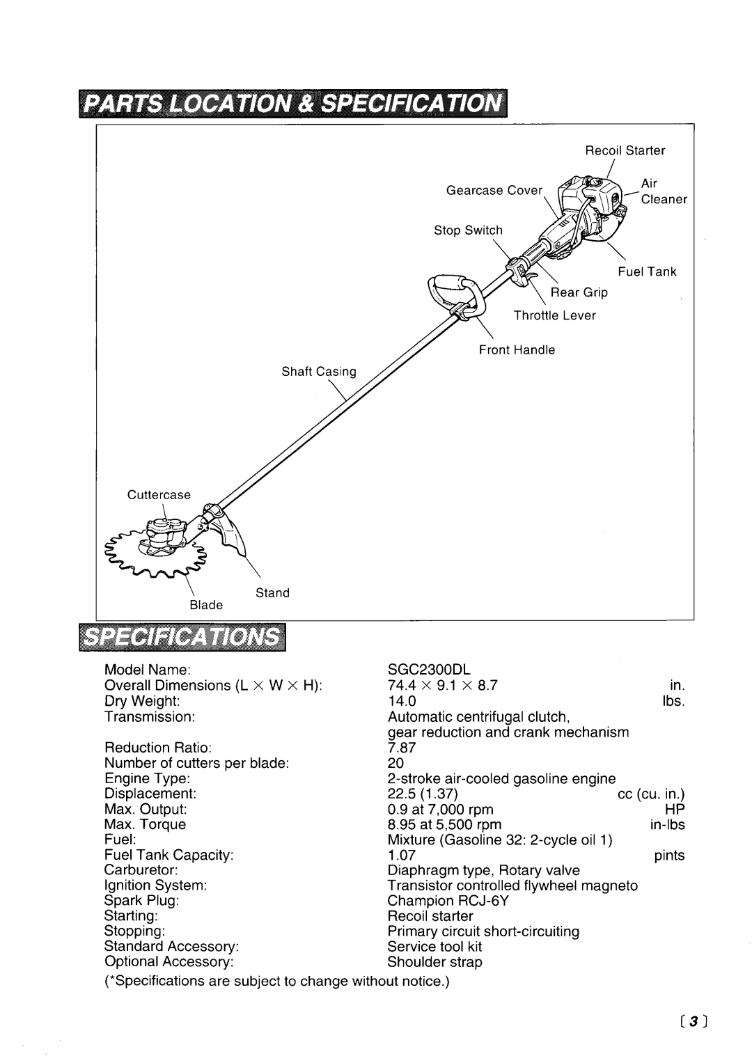 RedMax SGC2300DL manual 