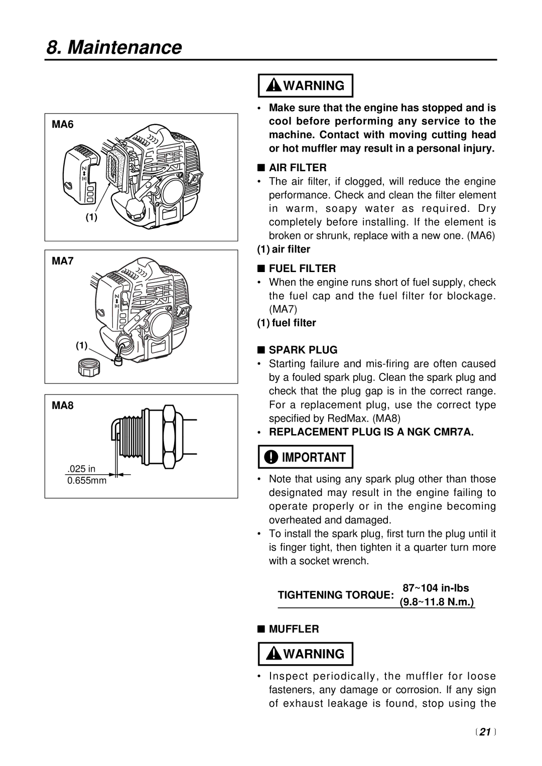 RedMax SGCZ2500S manual  21  