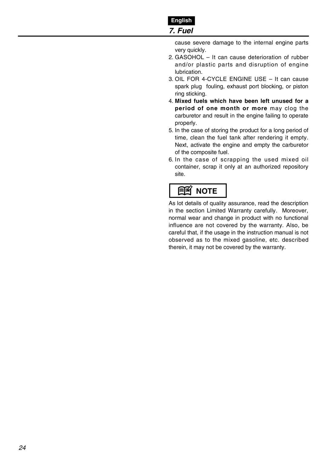 RedMax TR2301S manual Fuel 