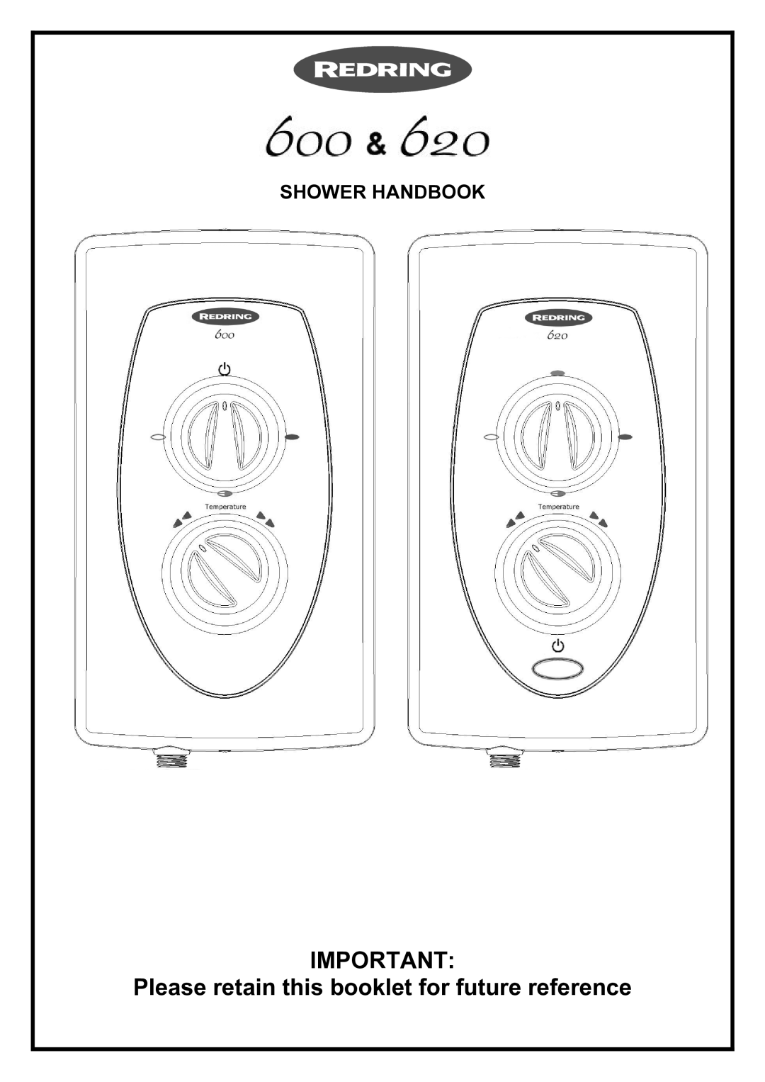 Redring 600, 620 manual Please retain this booklet for future reference 