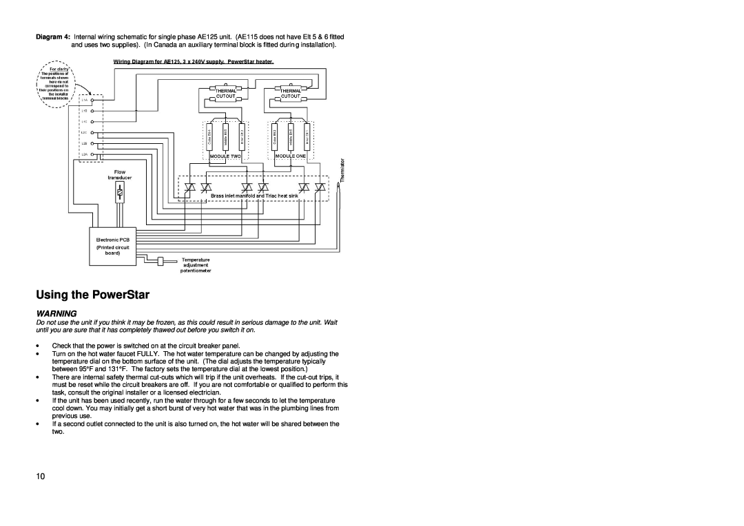 Redring AE125, AE115 manual Using the PowerStar 