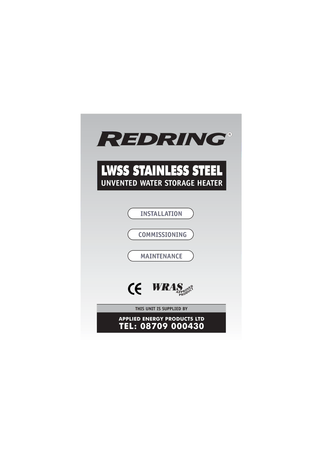 Redring DC3810 manual Lwss Stainless Steel 