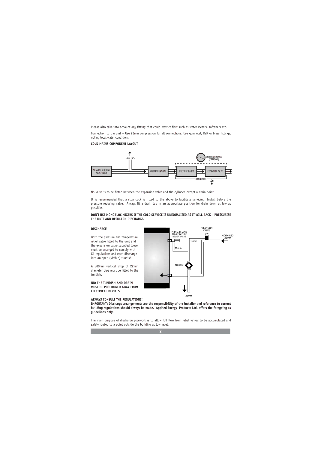 Redring DC3810 manual Cold Mains Component Layout, Always Consult the Regulations 