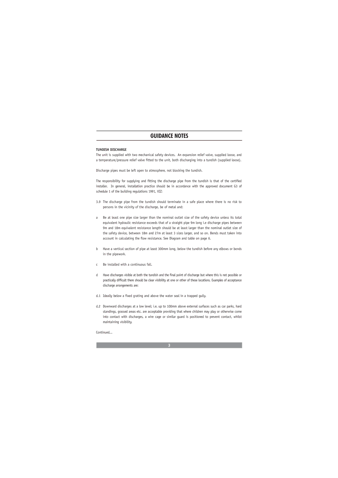 Redring DC3810 manual Guidance Notes, Tundish Discharge 