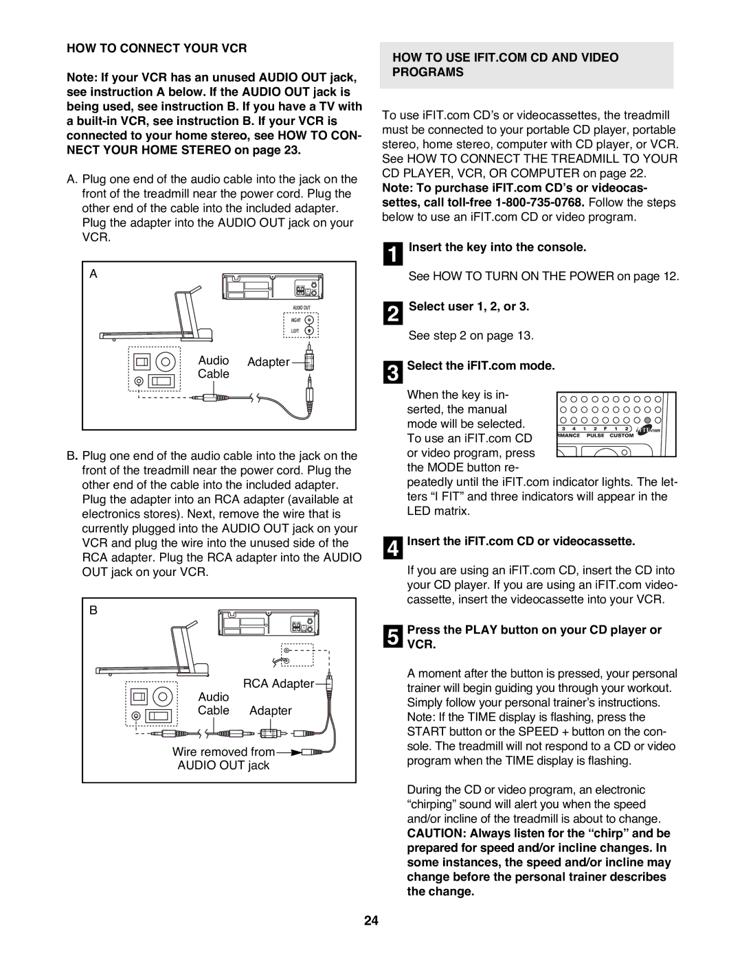 Reebok Fitness ACD 4 manual HOW to Connect Your VCR Programs 