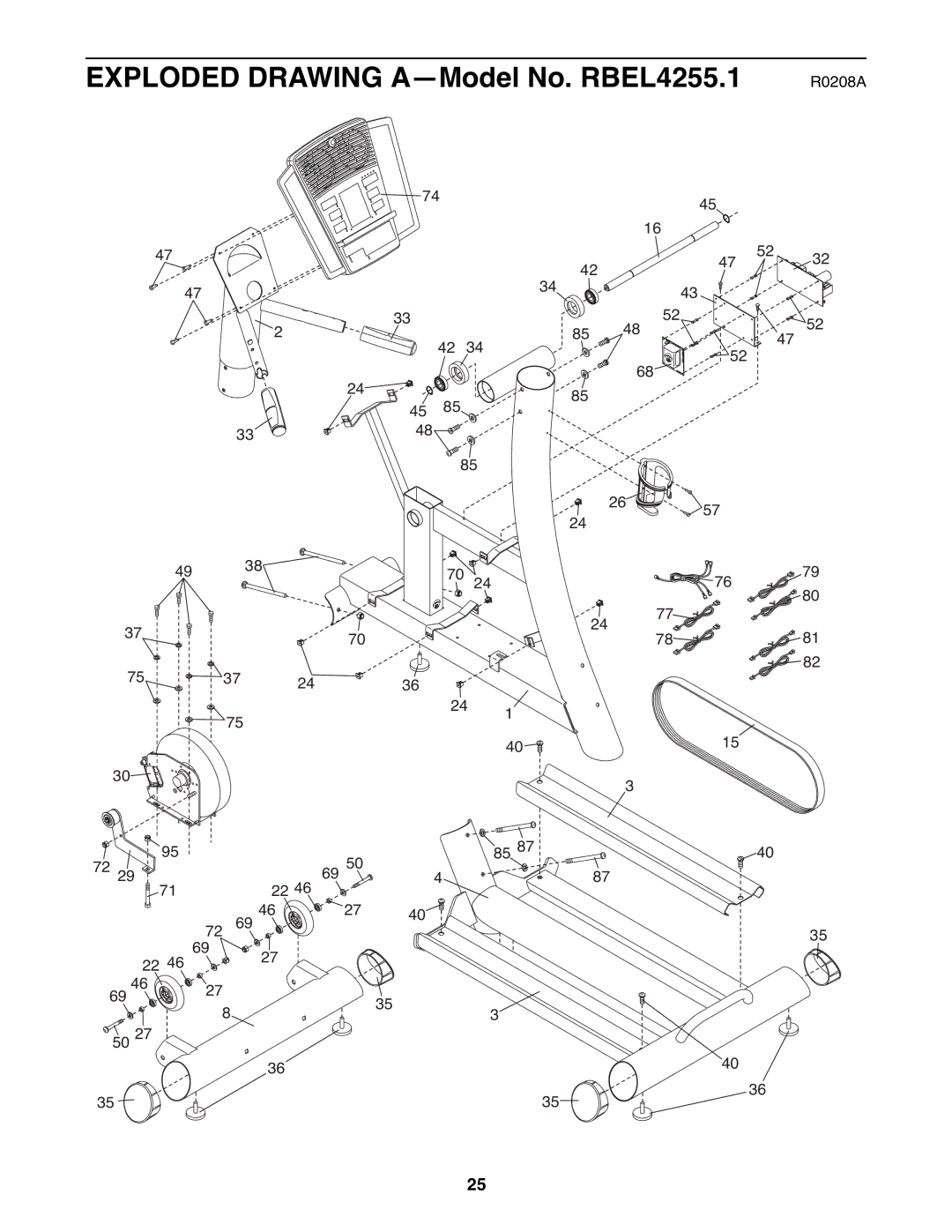 Reebok Fitness RBEL4255.1 manual R0208A 