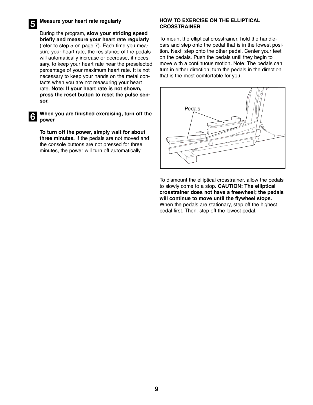 Reebok Fitness RBEL73580 manual HOW to Exercise on the Elliptical Crosstrainer 