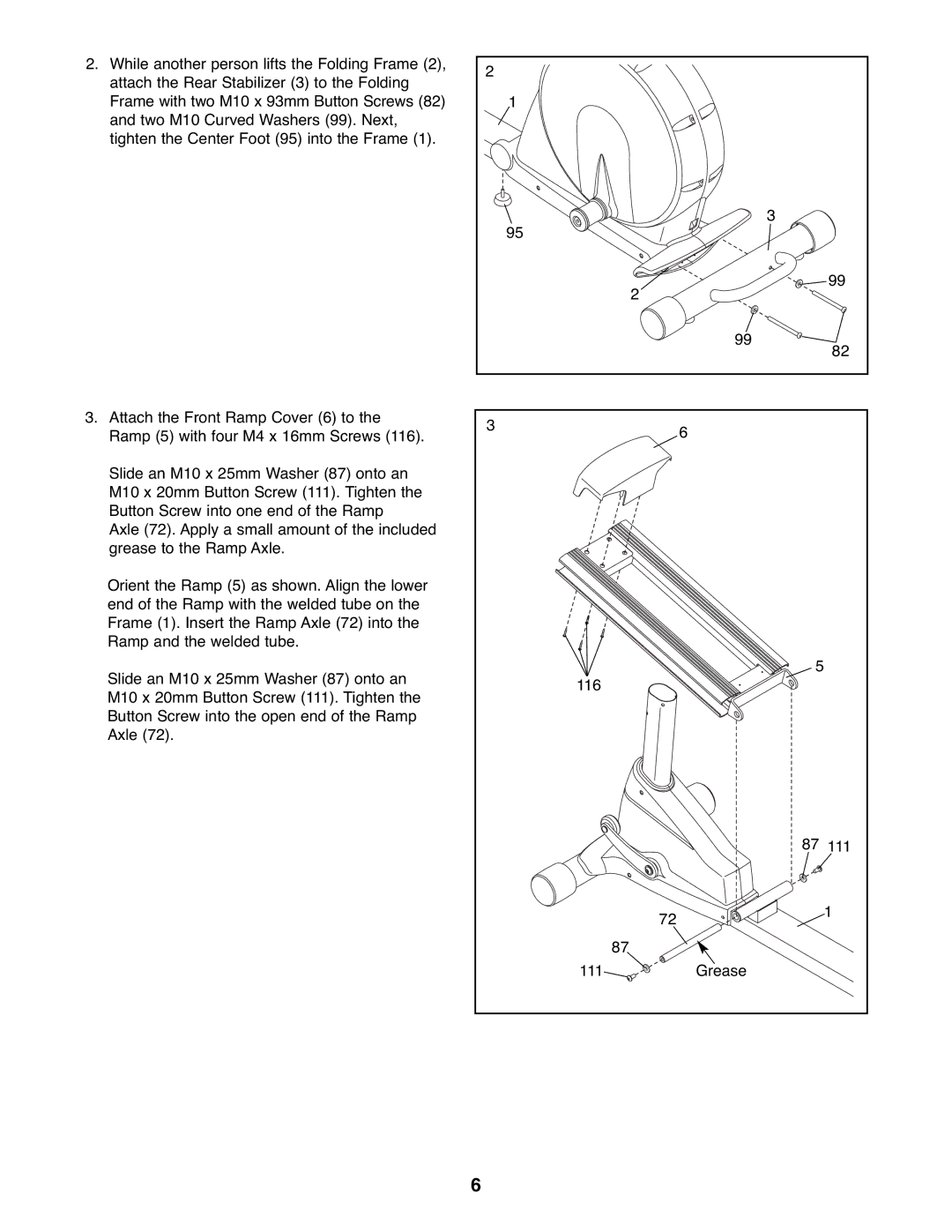 Reebok Fitness RBEL9906.1 manual Grease 