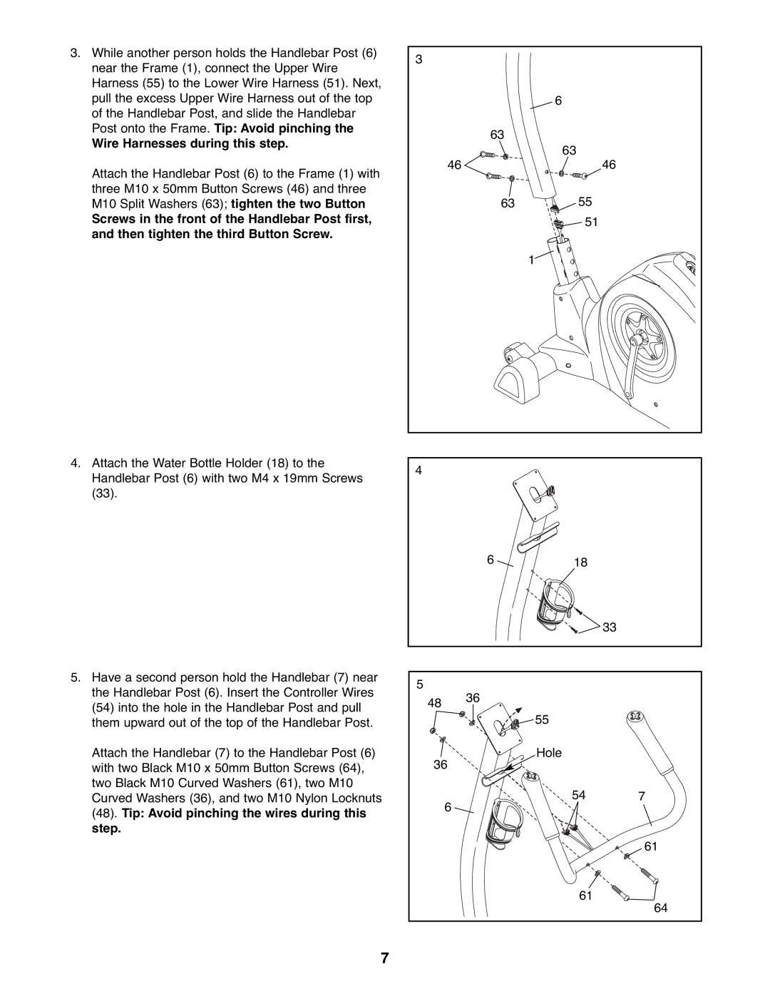 Reebok Fitness RBEX2976.3 manual Wire Harnesses during this step, Step 