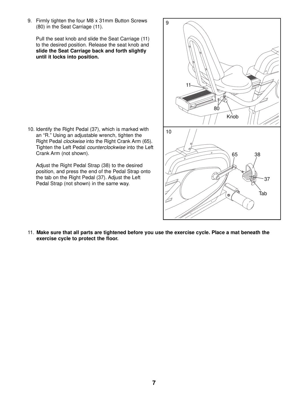 Reebok Fitness RBEX39010 manual 