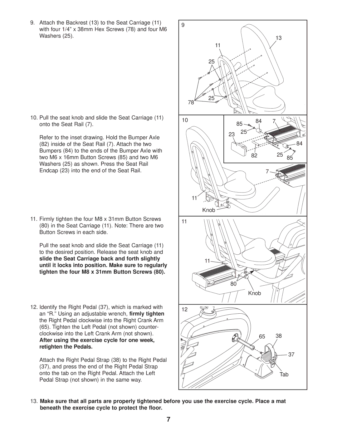 Reebok Fitness RBEX59020 manual 