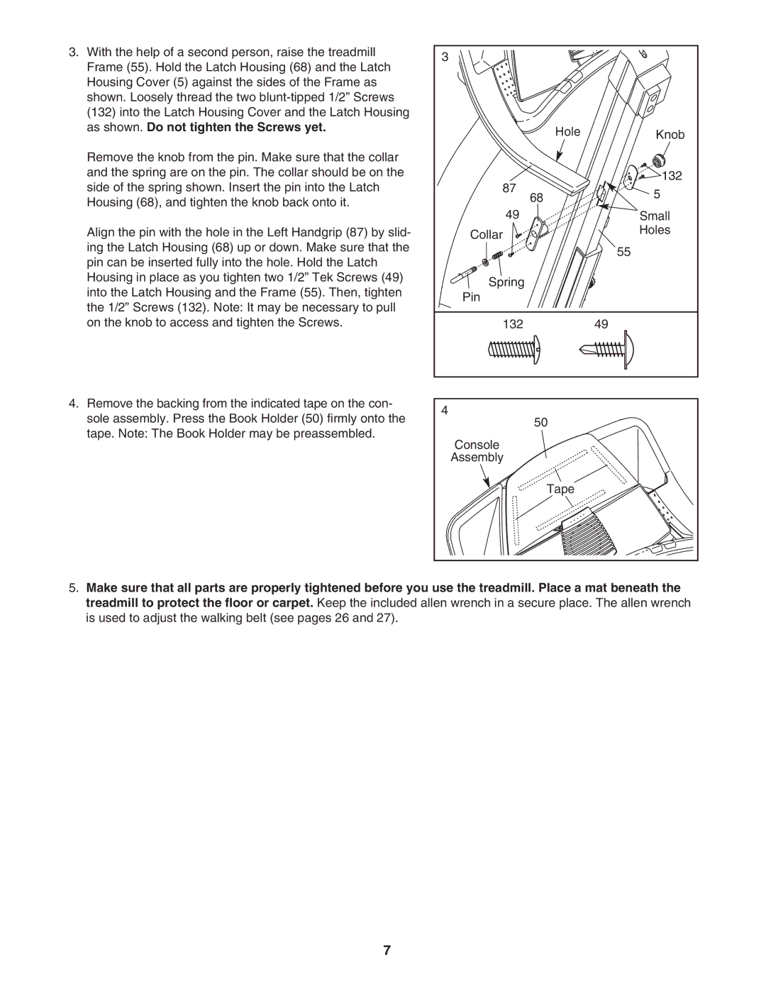 Reebok Fitness RBTL11104.1 manual Tape 