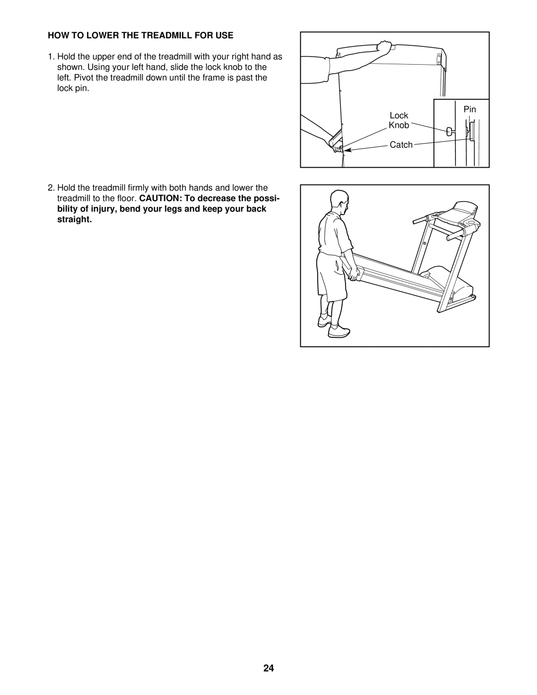 Reebok Fitness RBTL11910 manual HOW to Lower the Treadmill for USE 