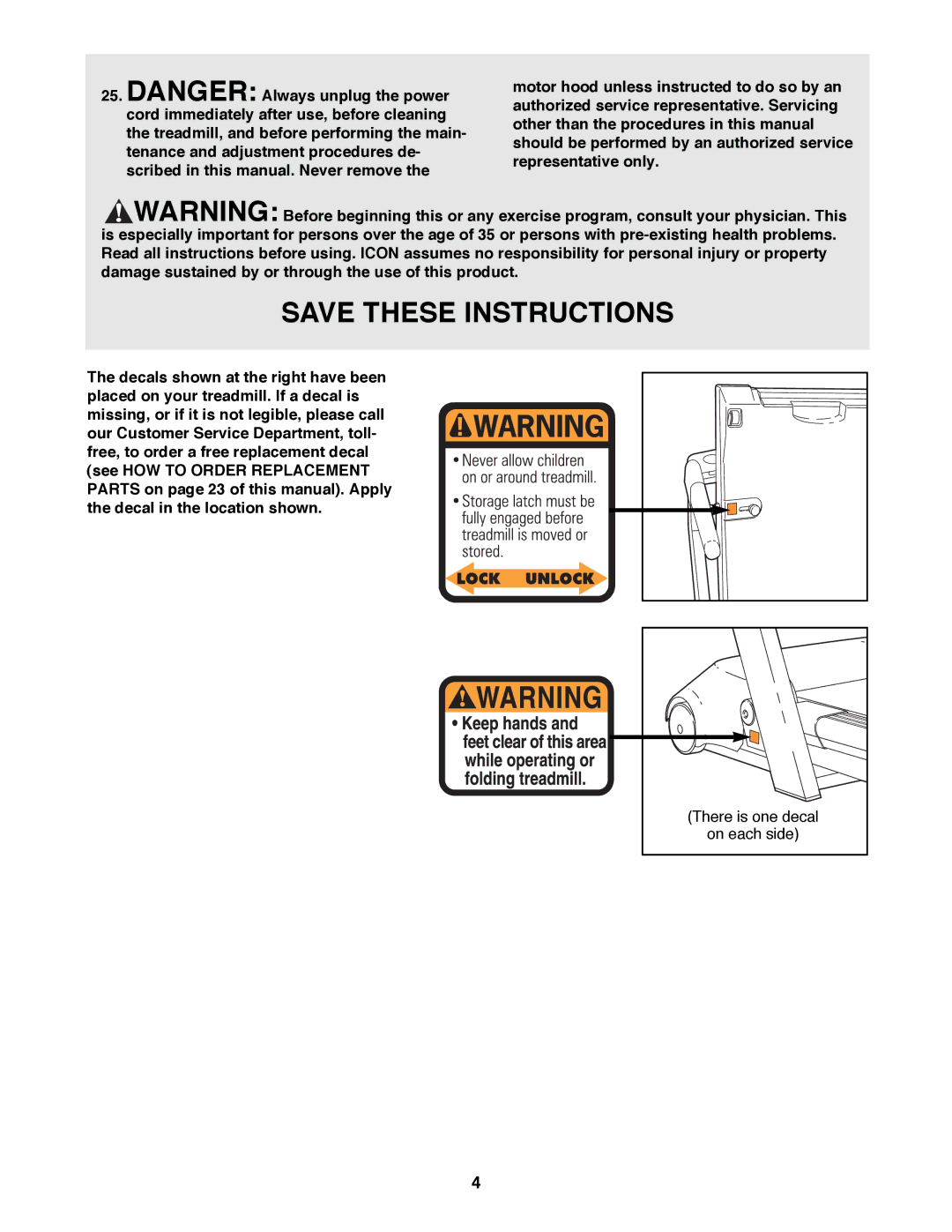 Reebok Fitness RBTL11980 manual There is one decal 