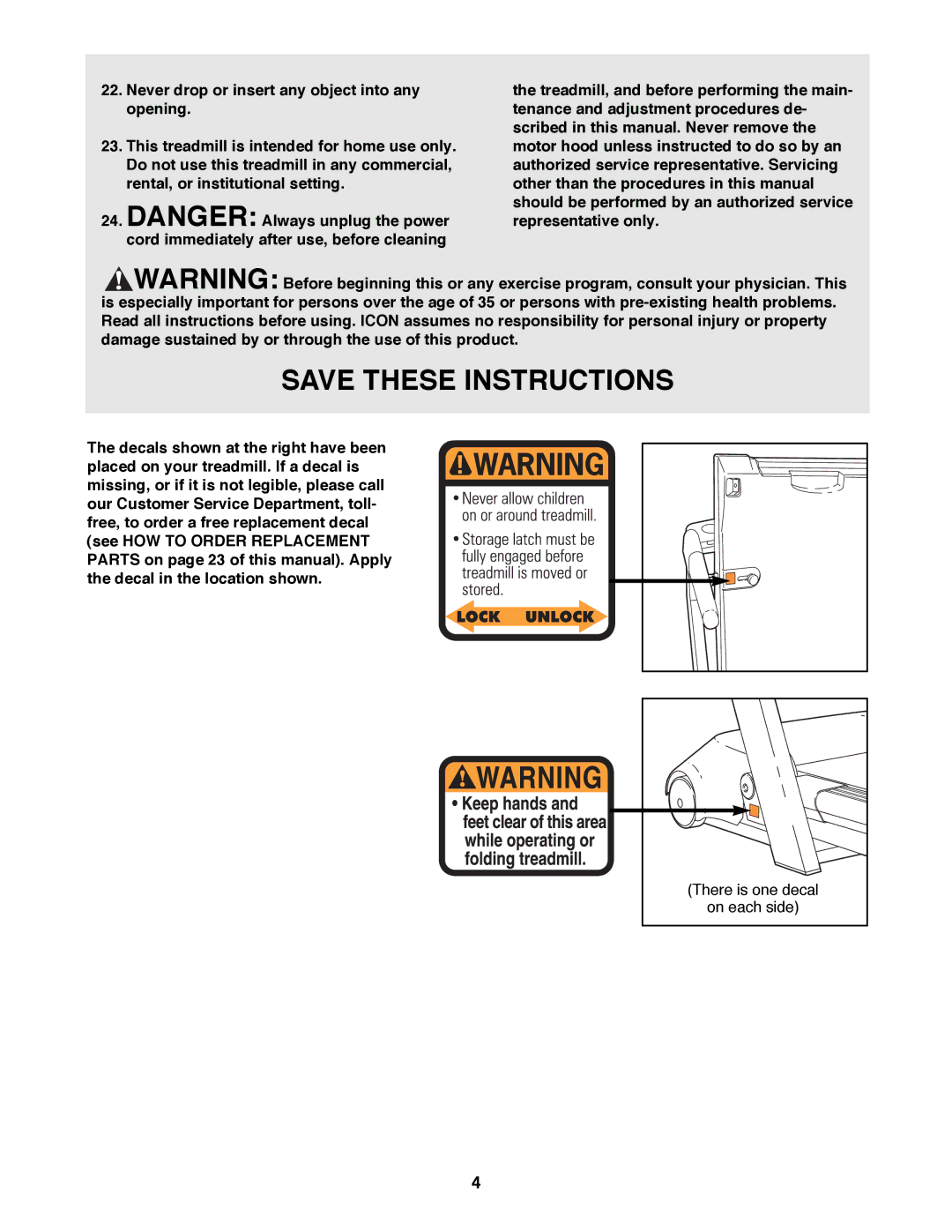 Reebok Fitness RBTL13981 manual There is one decal 