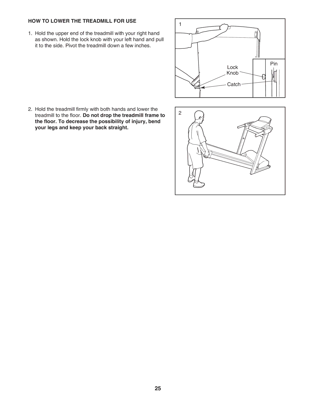 Reebok Fitness RBTL14501 manual HOW to Lower the Treadmill for USE 