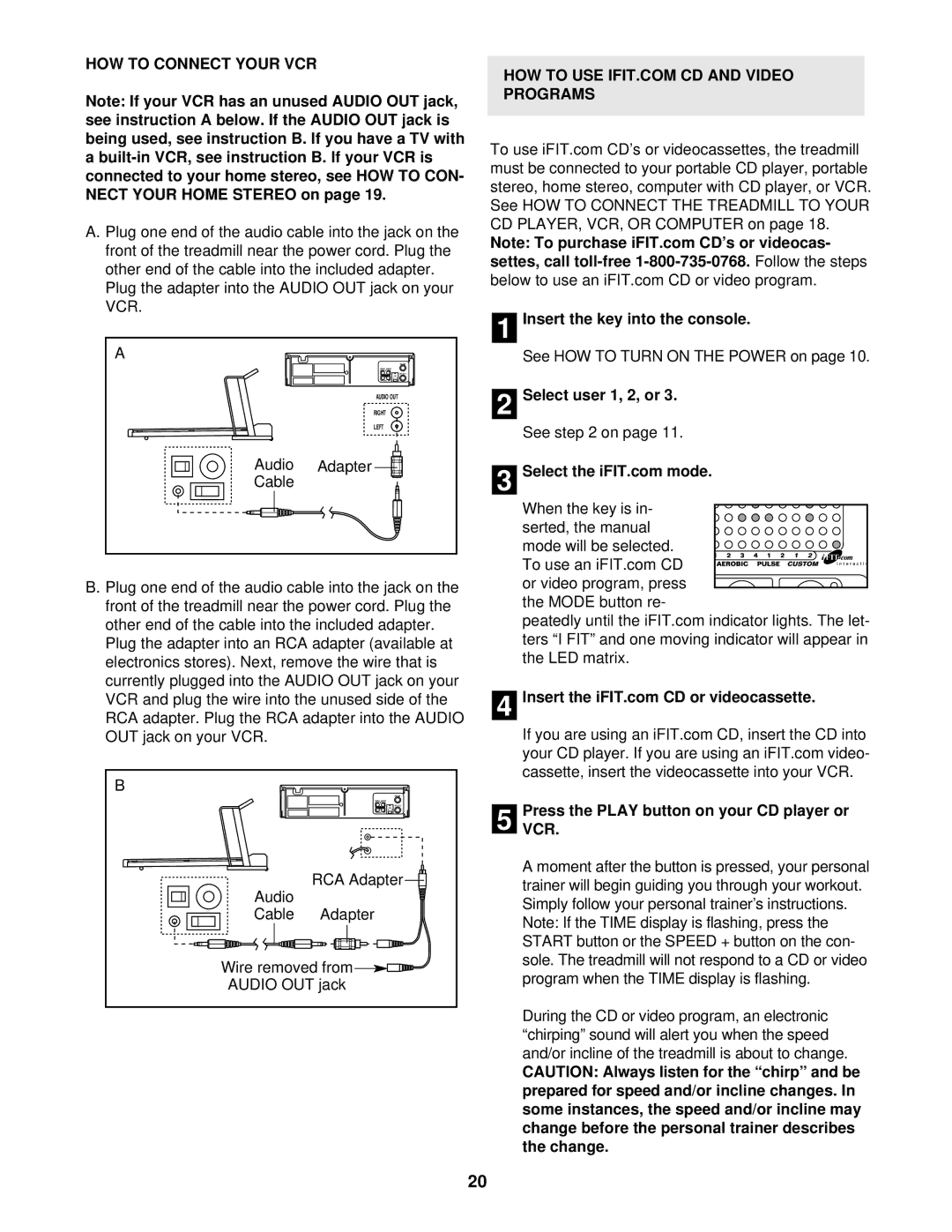 Reebok Fitness RBTL14600 manual HOW to Connect Your VCR Programs 