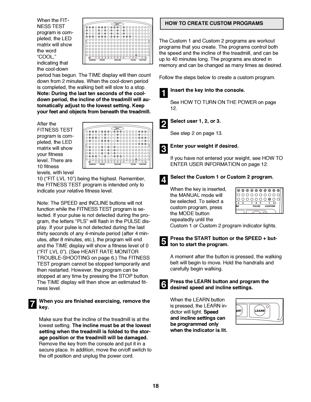 Reebok Fitness RBTL19980 manual HOW to Create Custom Programs 