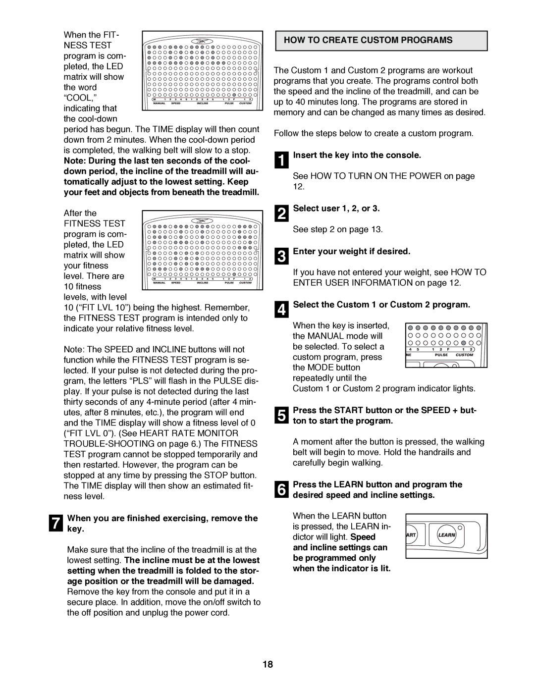 Reebok Fitness RBTL19981 manual HOW to Create Custom Programs 