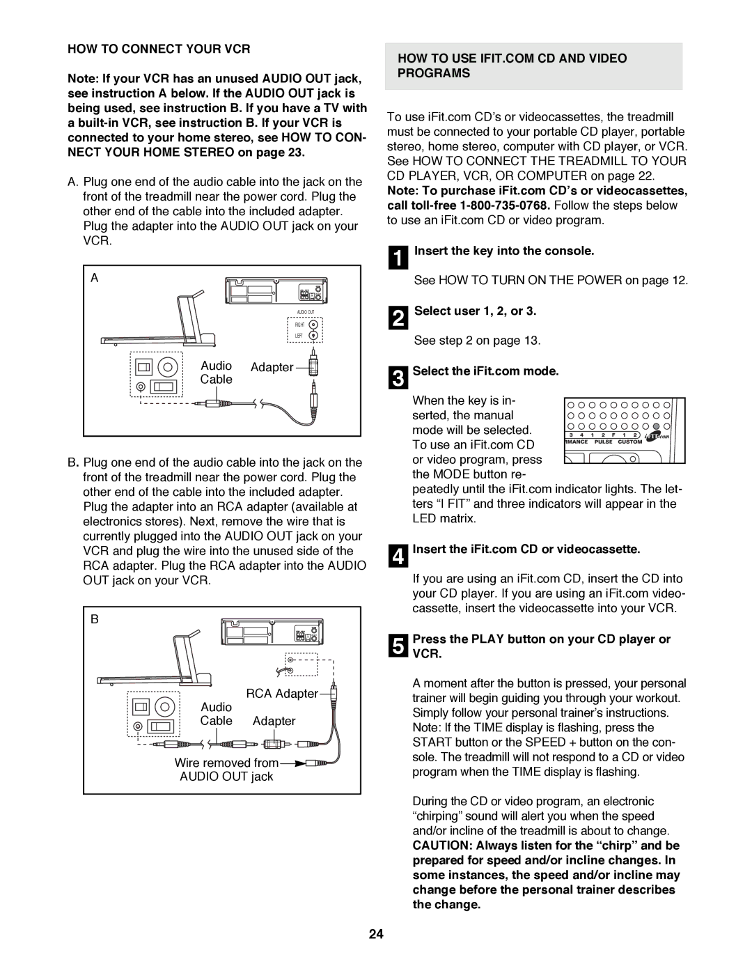 Reebok Fitness RBTL19990 manual HOW to Connect Your VCR Programs 