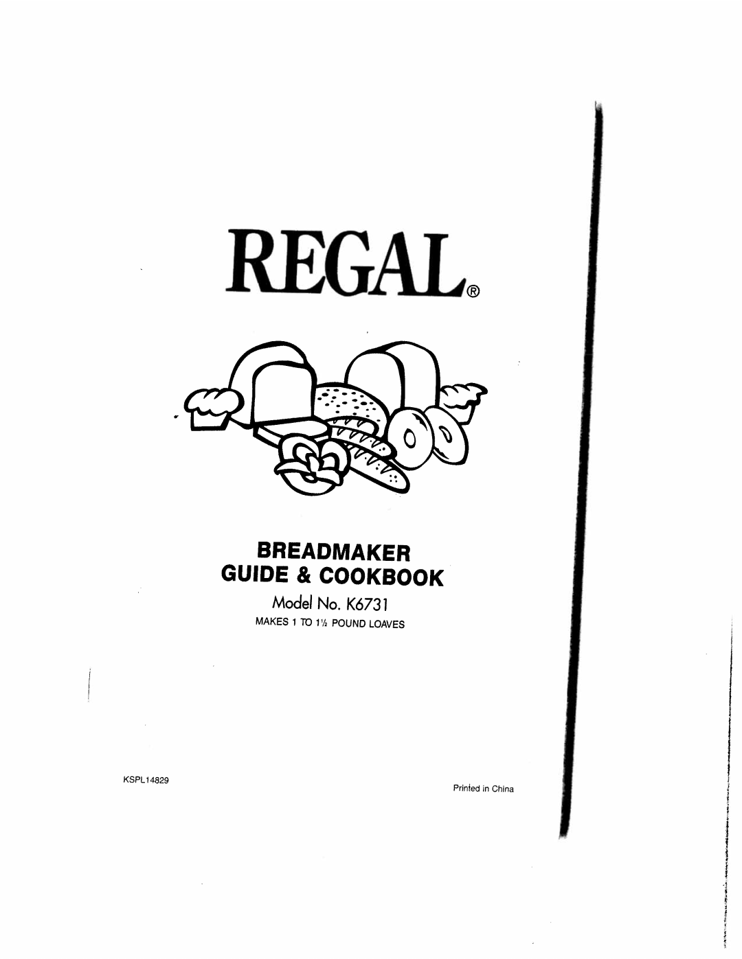 Regal Ware K6731 manual 