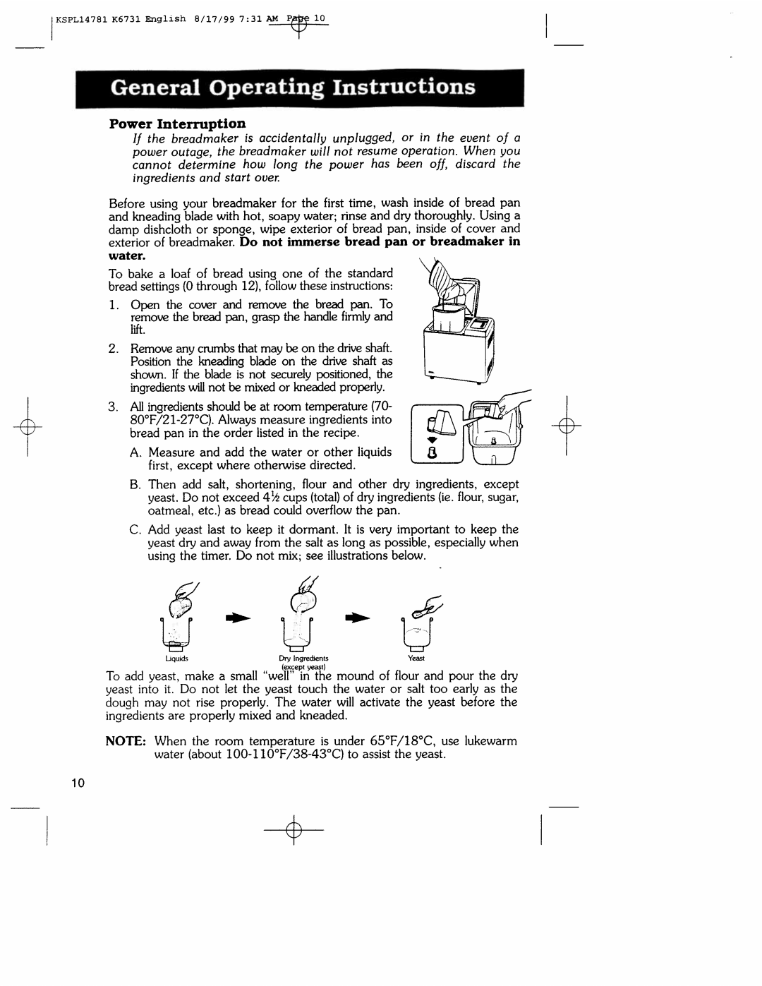 Regal Ware K6731 manual 