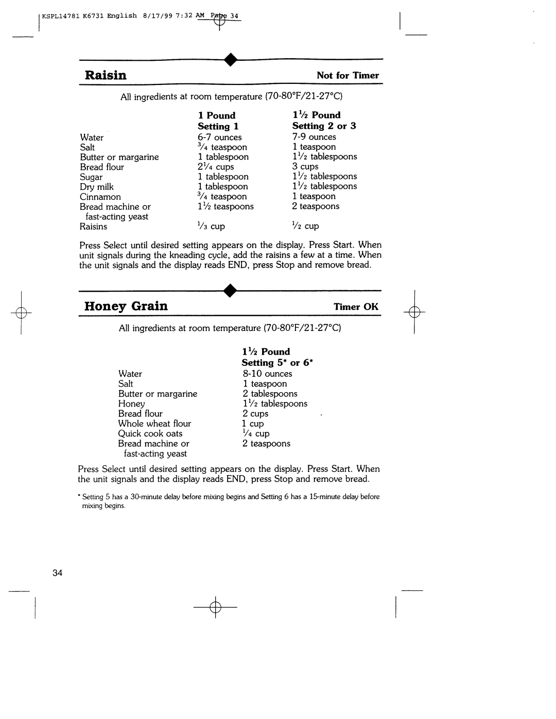 Regal Ware K6731 manual 