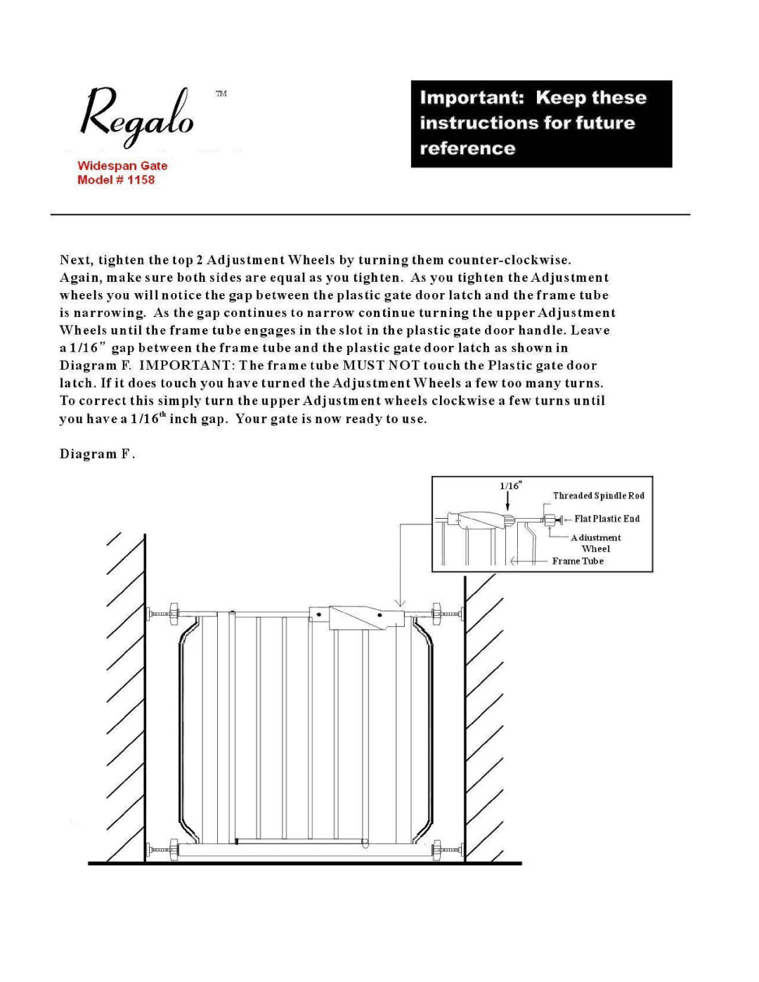 Regalo 1158 manual 