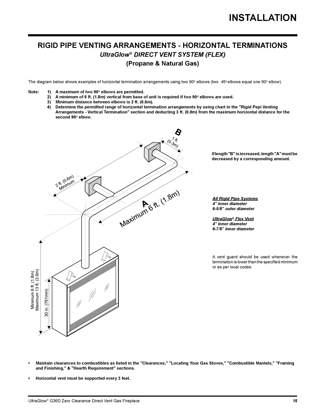 Regency G36D installation manual Installation 