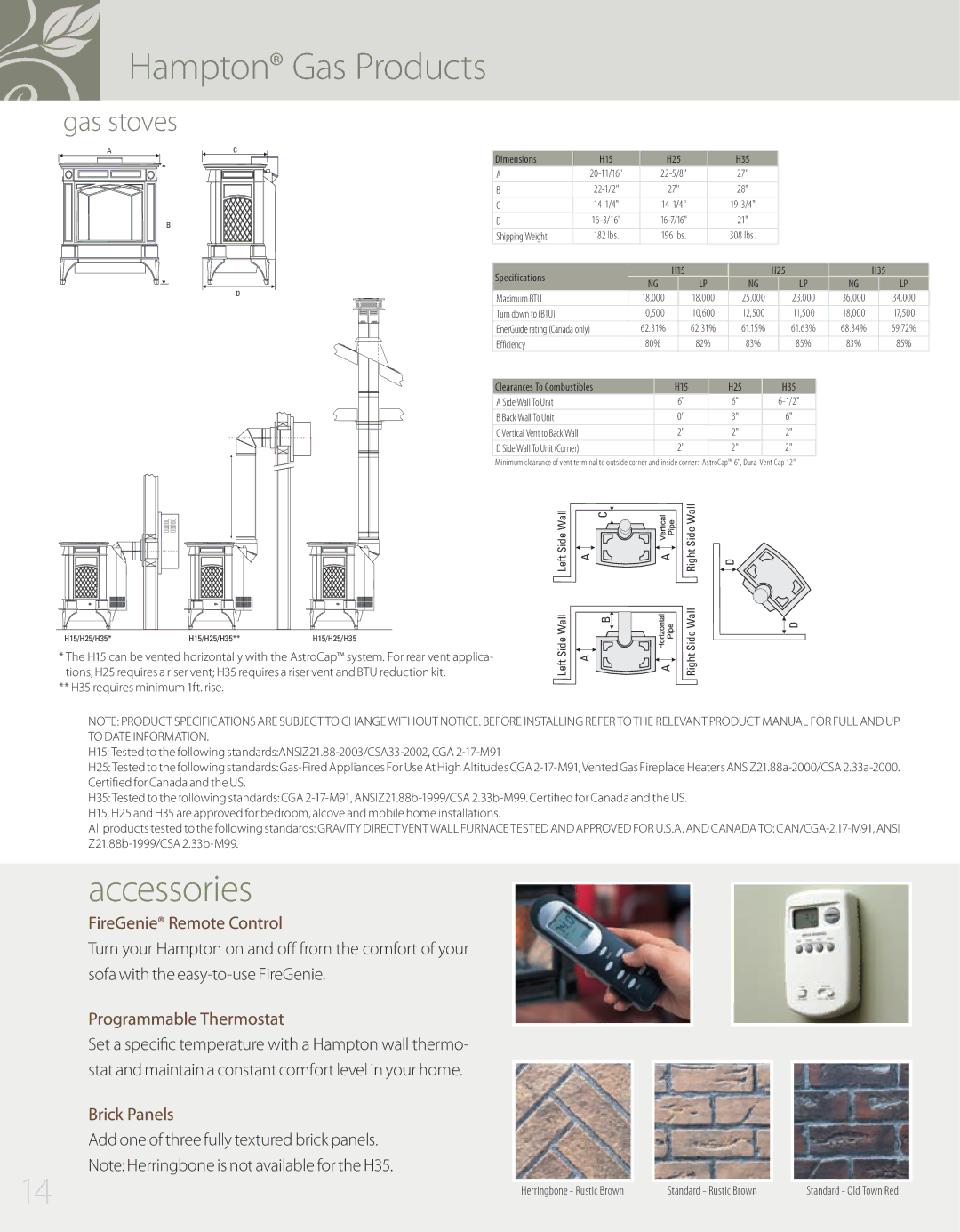 Regency H200, H15, HI300, H25, H300, HI200, H35 manual Hampton Gas Products 