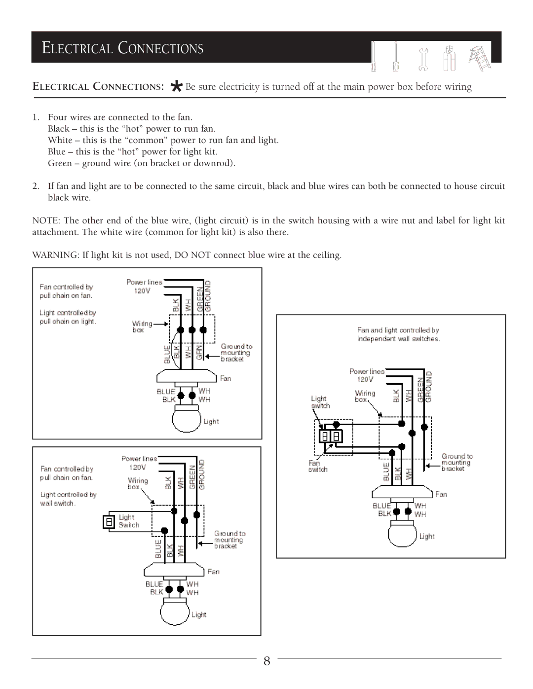 Regency MX Excel owner manual Electrical Connections 