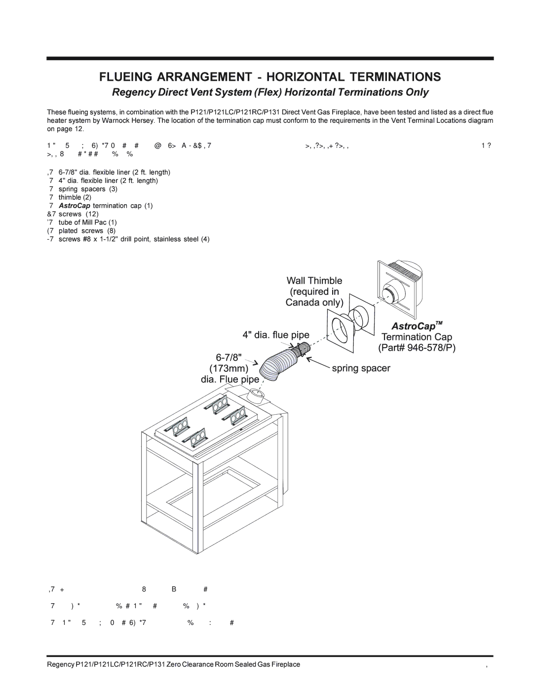 Regency P121LC-NG, P131-NG, P121RC-NG, P121-NG installation manual Flueing Arrangement Horizontal Terminations 