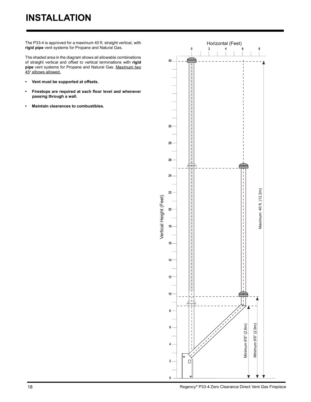 Regency P33-LP4 installation manual Installation 