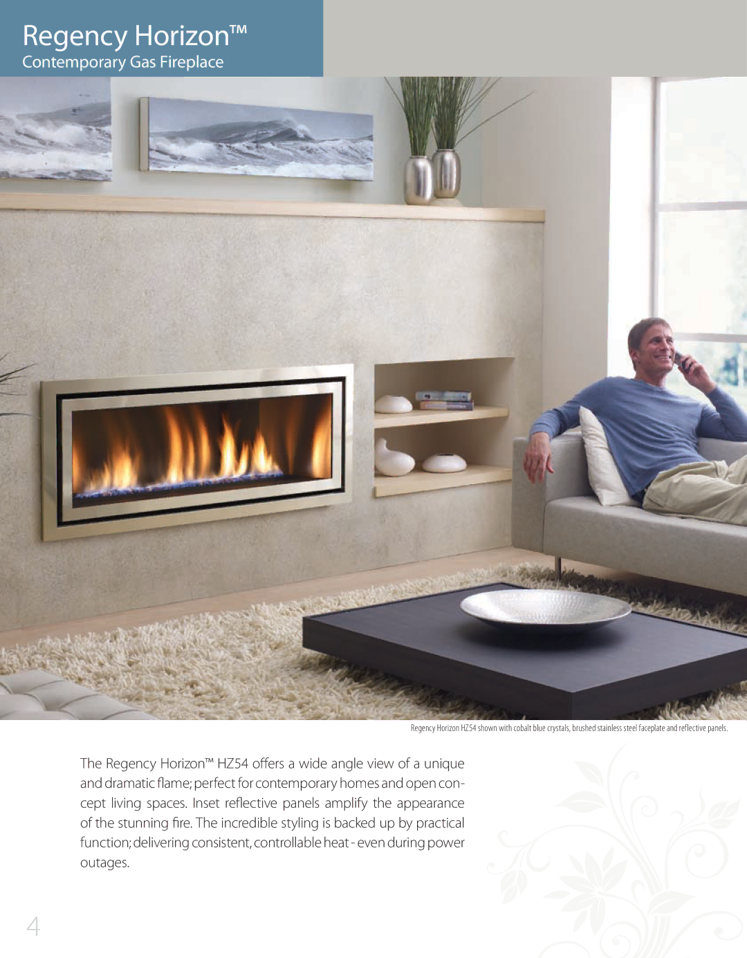 Regency P36D, P90, P95, P48, P42, P33S, L676S manual Regency Horizon, Contemporary Gas Fireplace 