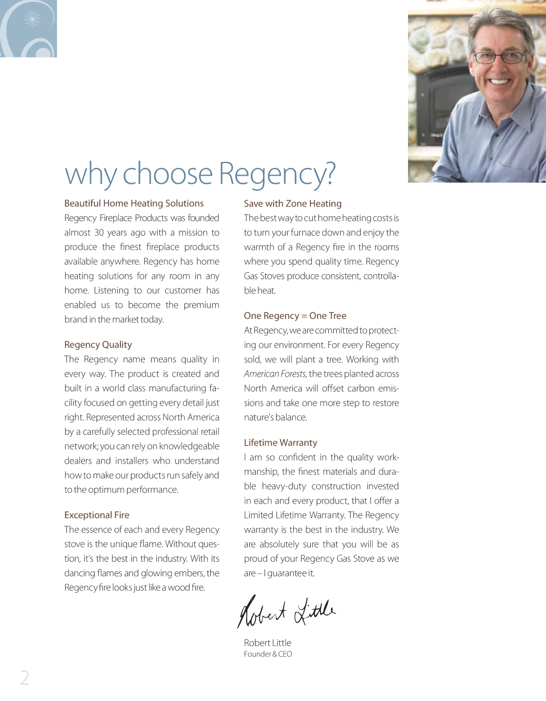 Regency C34, U38, U39 manual Why choose Regency?, Founder & CEO 