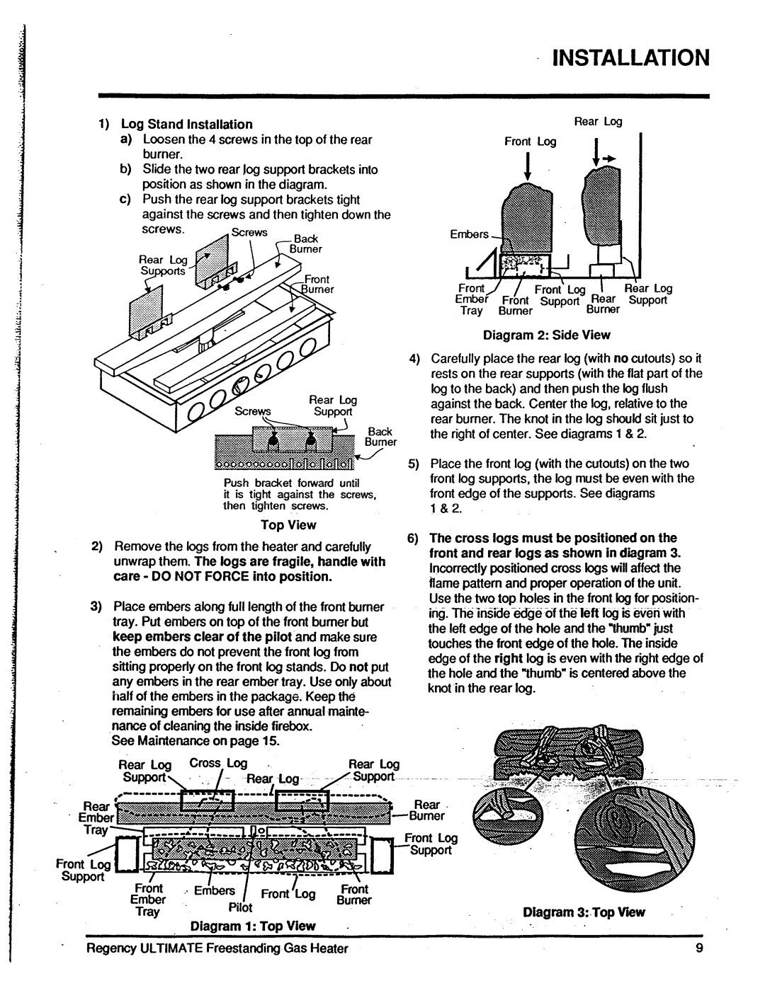 Regency U41FS-NG, U41FS-LP manual 