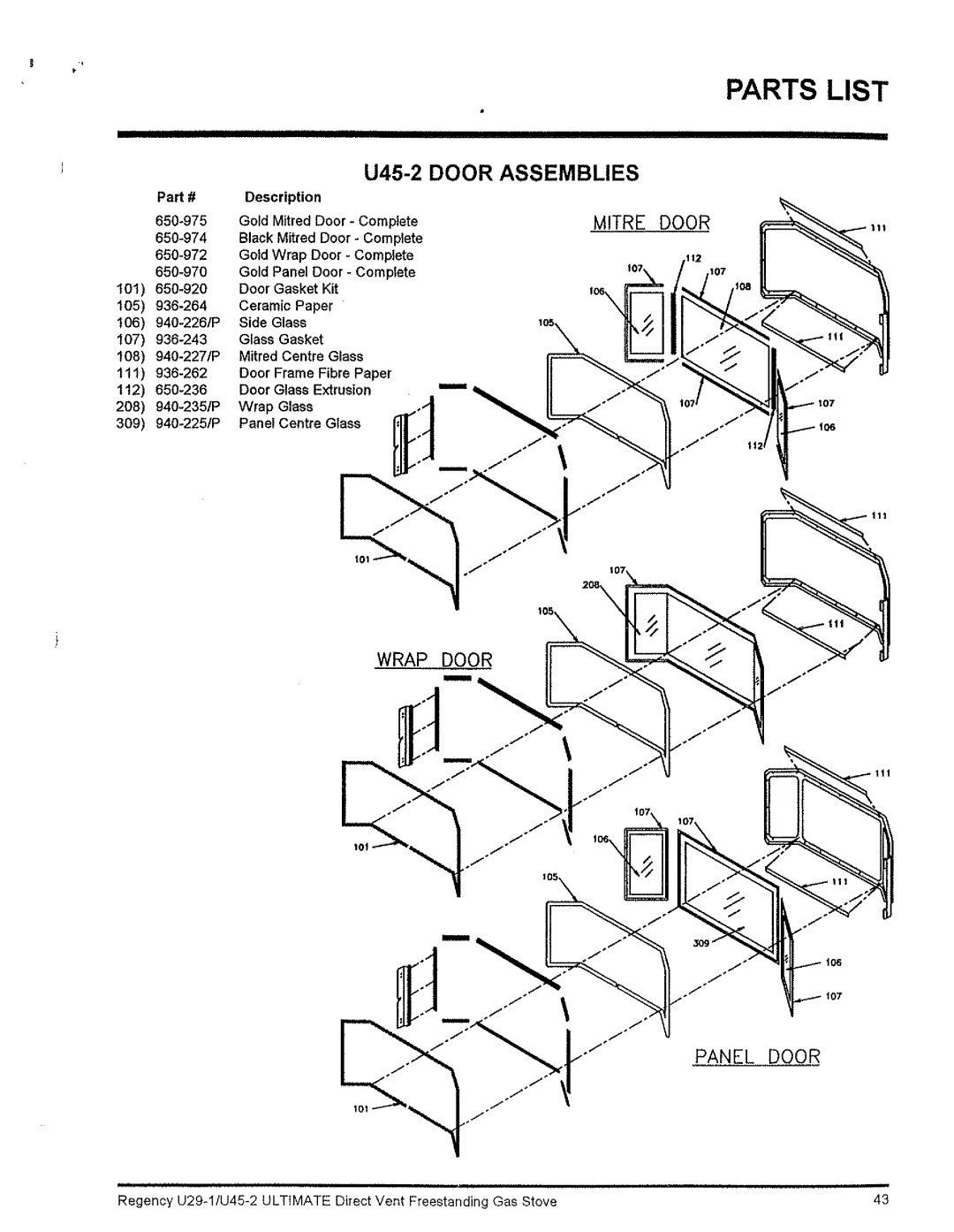 Regency Wraps U29-NG1, U29-LP1 manual 