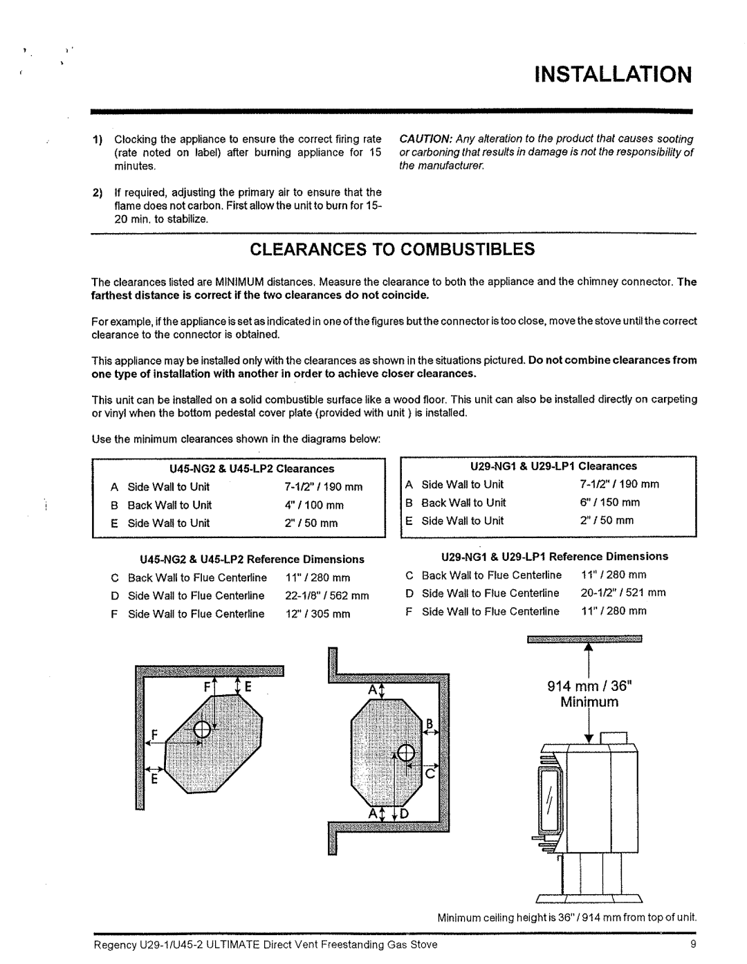 Regency Wraps U29-LP1, U29-NG1 manual 