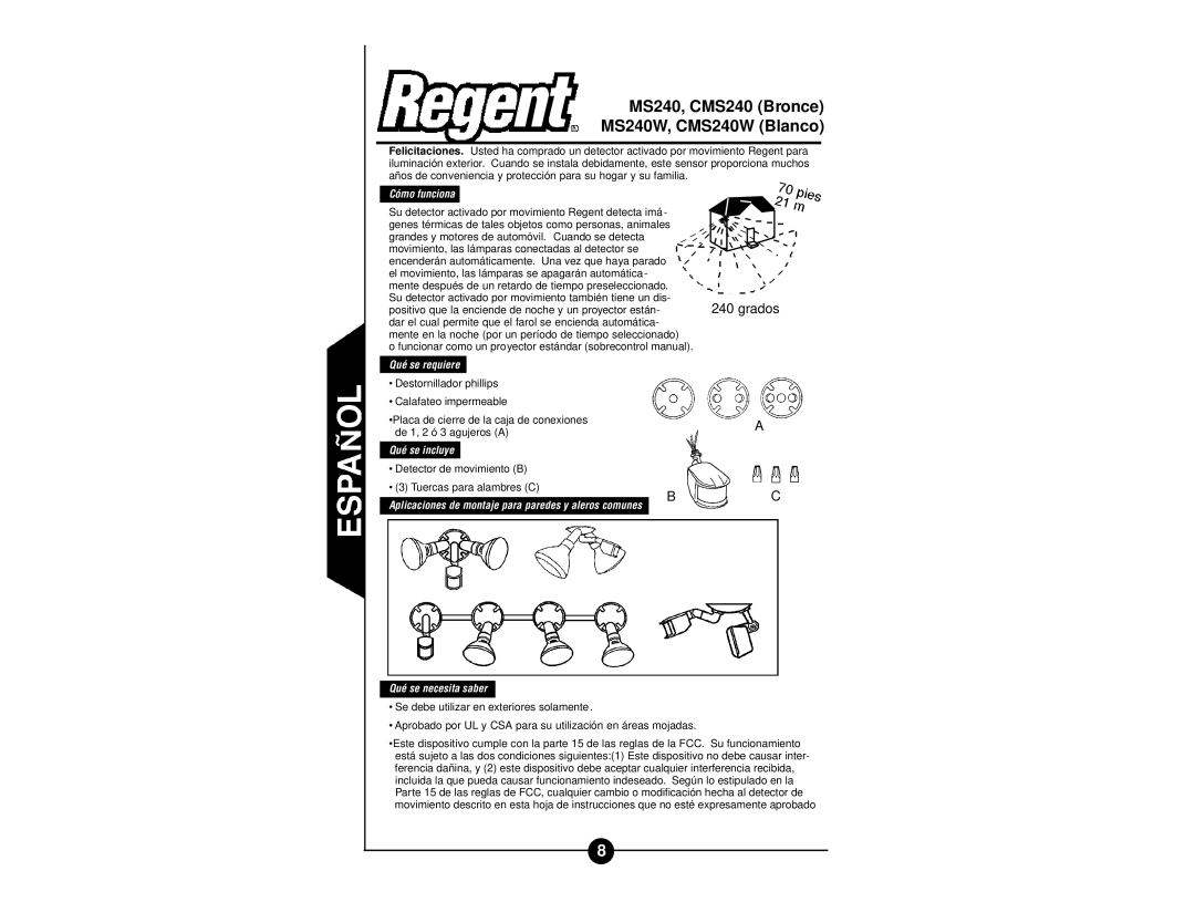 Regent Sheffield CMS240 MS240W, CMS240W manual Grados, Cómo funciona, Qué se requiere, Qué se incluye 