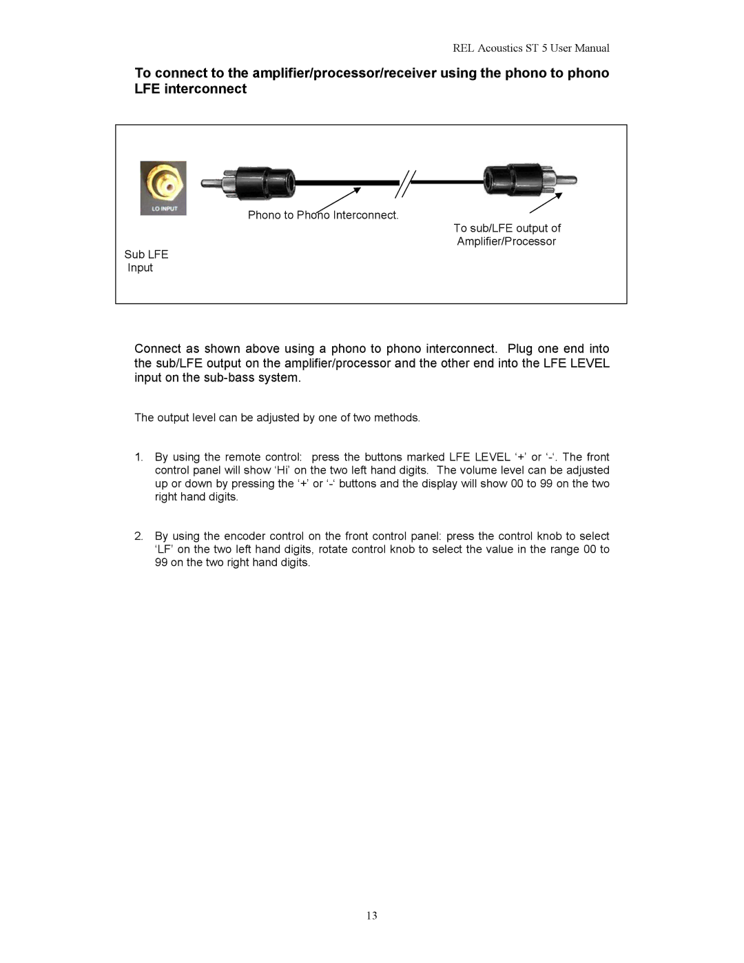 REL Acoustics Stampede, Strata 5 user manual Rel 