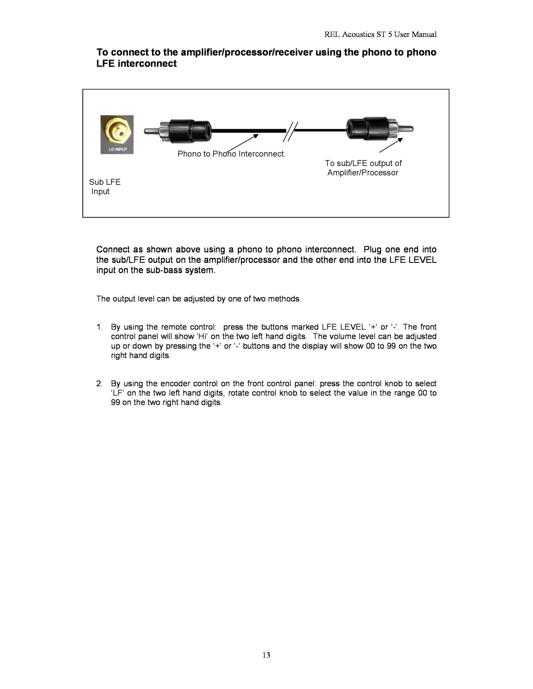 REL Acoustics Stampede, Strata 5 user manual 