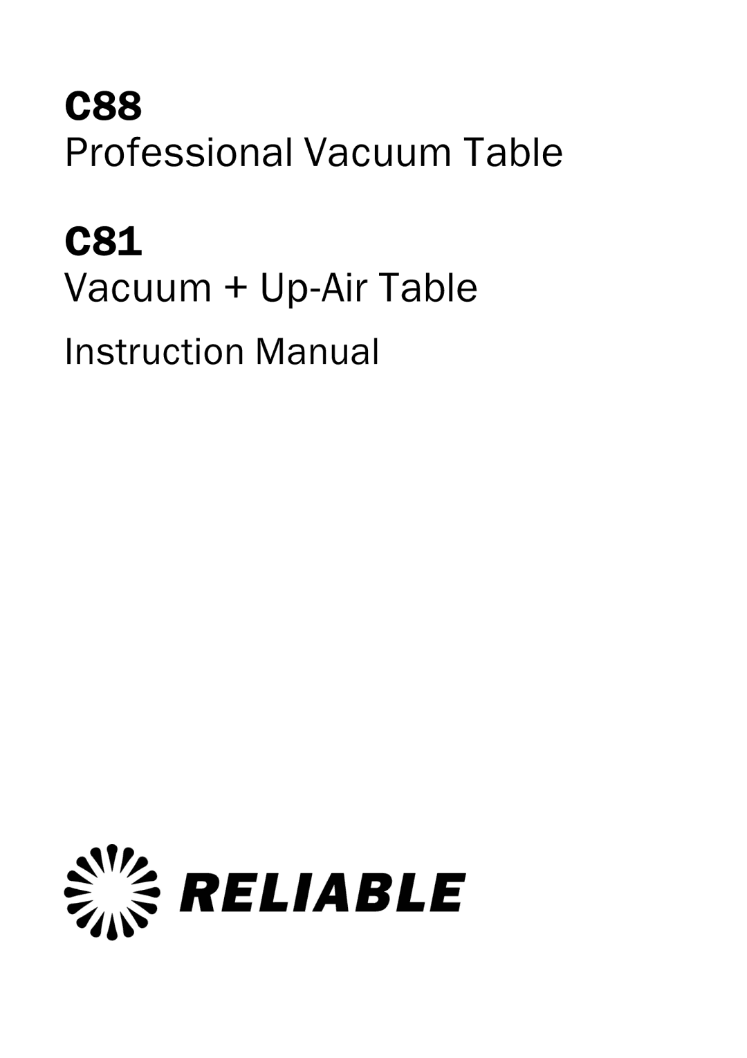 Reliable C88 instruction manual 