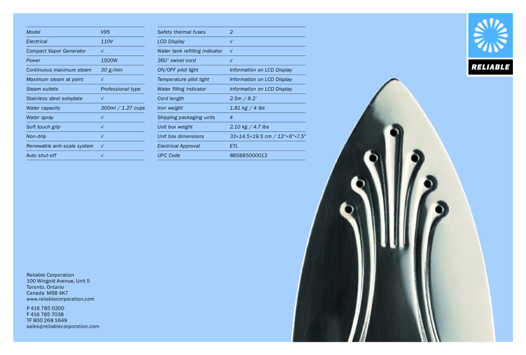 Reliable Compact Vapor Generator manual Etl 