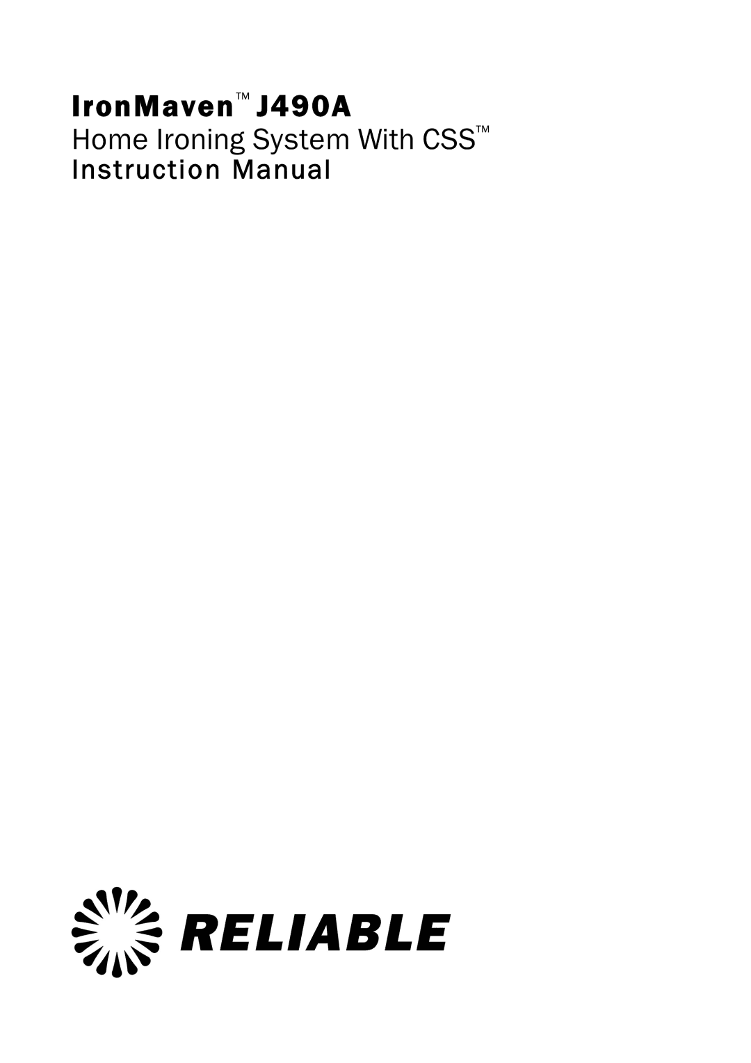 Reliable instruction manual IronMaven J490A 