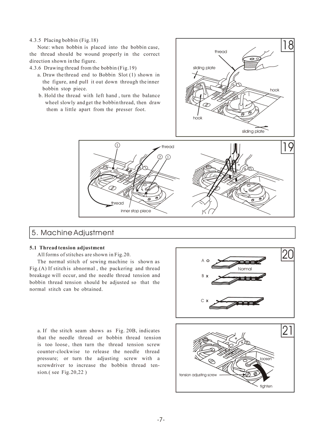 Reliable MSK-8420B instruction manual Machine Adjustment 