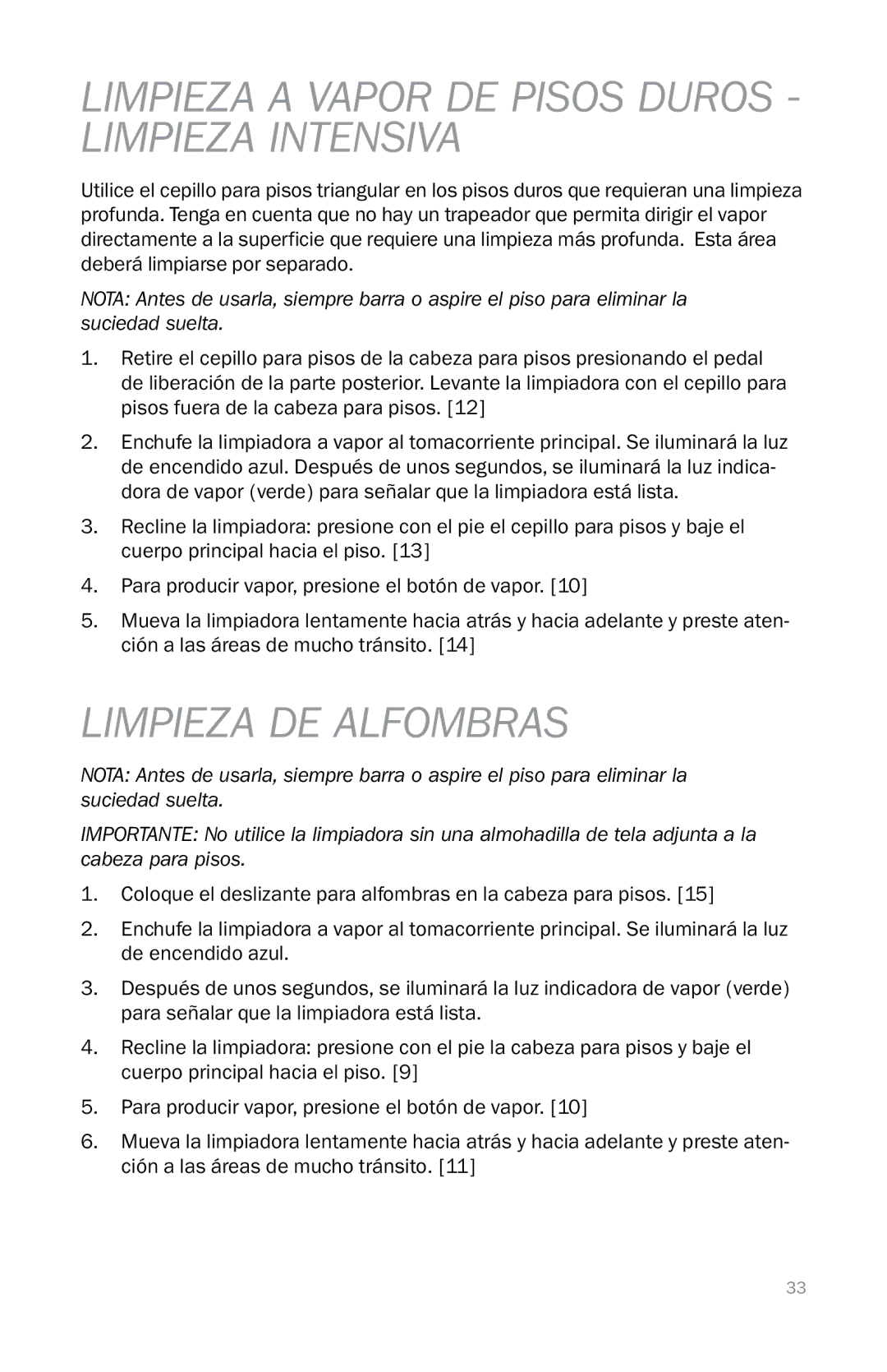 Reliable PROT3 instruction manual Limpieza a vapor de pisos duros limpieza intensiva 