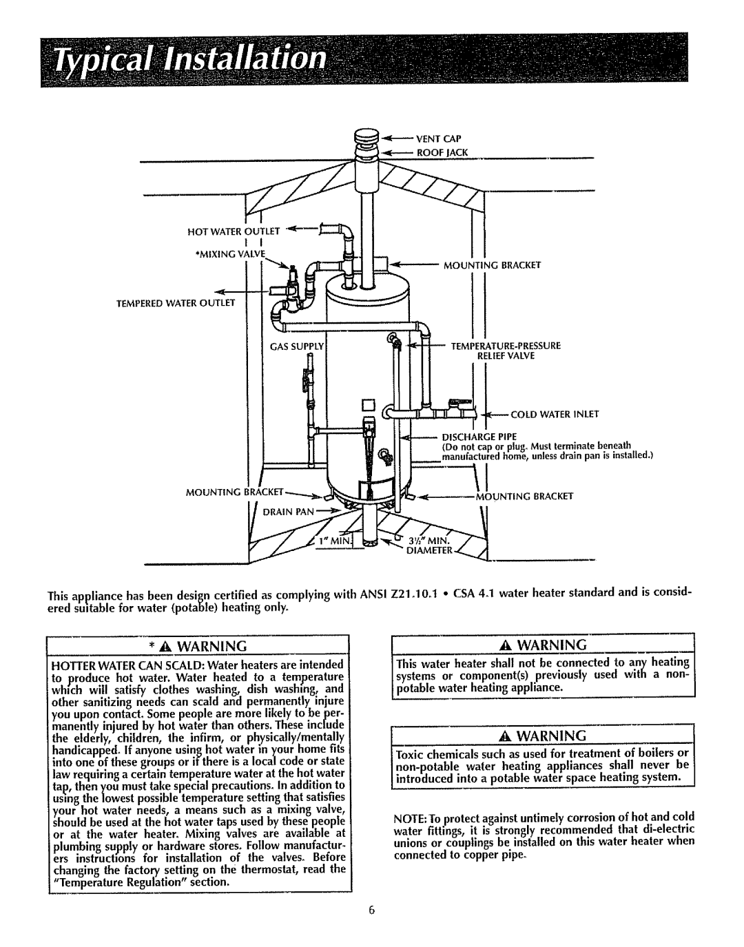 Reliance Water Heaters 0002919340 manual 