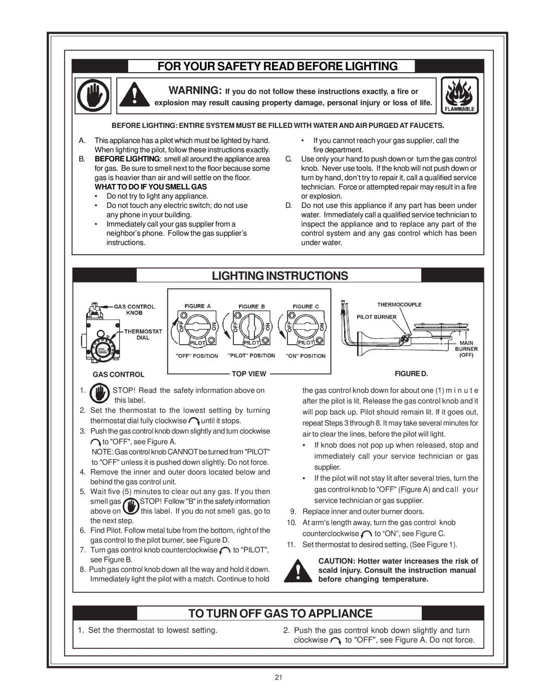 Reliance Water Heaters 606 Series, 196296-001 instruction manual For Your Safety Read Before Lighting 