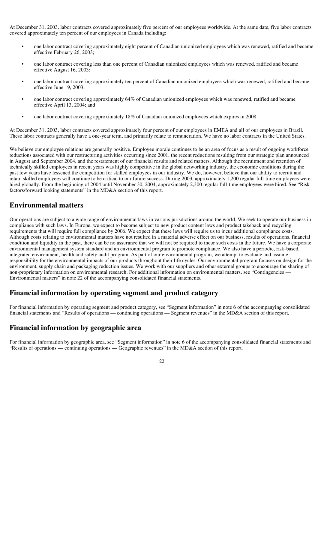 Reliant FORM 10-K manual Environmental matters, Financial information by geographic area 